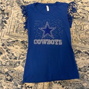 Dallas cowboy woman sequin top